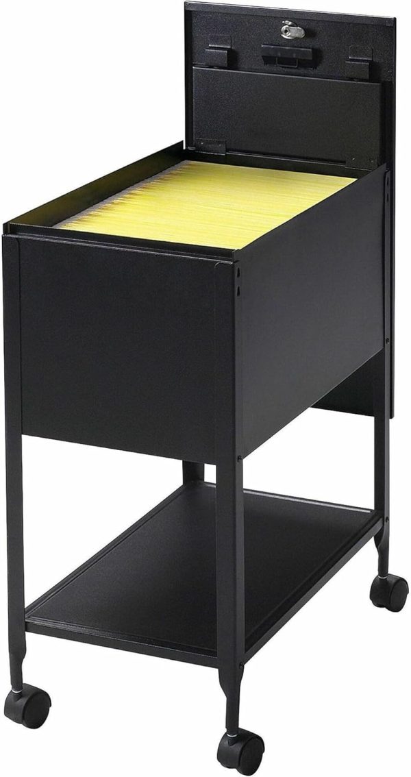 Lorell Standard Lock Mobile File Black 28.35" x 16.54" x 6.50" - Image 3